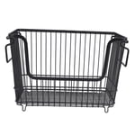 Stackable Chest Freezer Organizer, Keep Tidy 40 Pounds Load Bearing Easy Access Freezer Organizer Bin Iron Wire  for Kitchen for Fruits