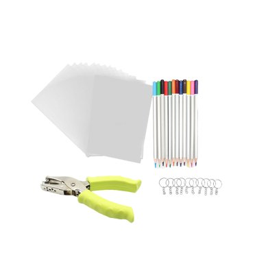 RKSTN Fall Decorations for Home Heat Shrink Plastic Sheets Kit Hole Punch Keychains DIY Shrinky Paper Set Decorations