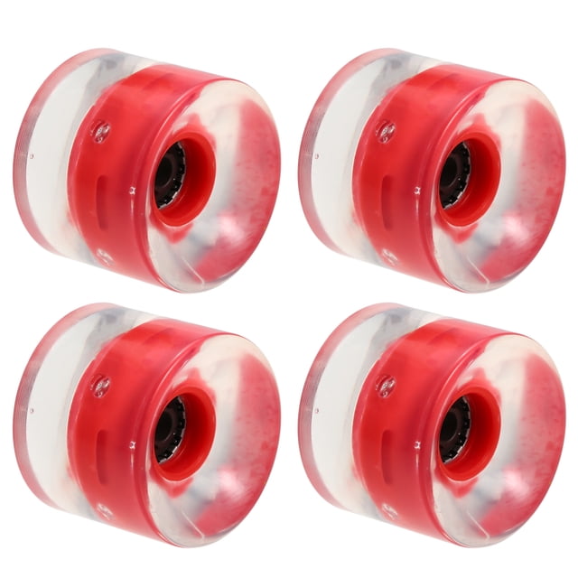 Ensemble Générique de 4 Roues de Planche à Roulettes en PU Rouges - Durables et Légères, Idéales pour des Trajets Fluides avec des Couleurs Optionnelles Disponibles