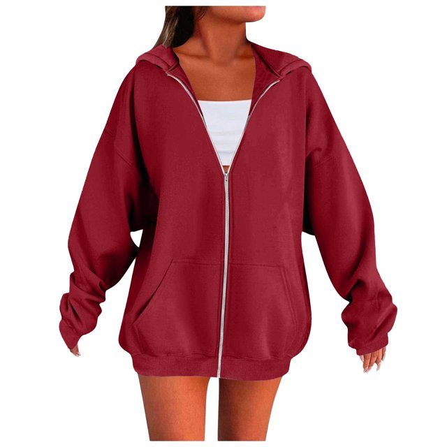 Women's Fall Zipper Long Sleeve Sweatshirt Top Outdoor Sweatshirt Shirt