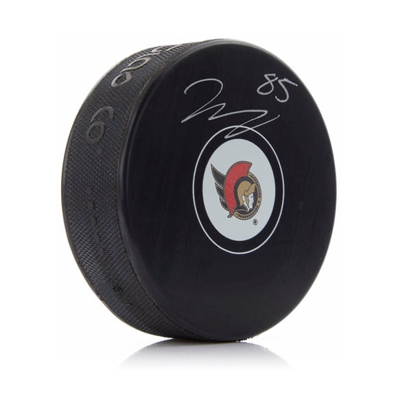 Jake Sanderson Autographed Ottawa Senators Hockey Puck
