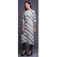 thumbnail image 3 of Bimba Printed Button Down Straight Tunic Dresses For Women Kurti Medium, 3 of 6