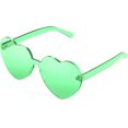 thumbnail image 1 of ORUYROP Heart Shape Sunglasses Rimless Transparent Heart Glasses Colorful Party Favors, 1 of 7