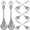 Argent, variante sur MasteelfCA 8 Pcs Cuillères à Café Sculptées Motif Orris Vintage Cuillère en Alliage Cuillère à Mélanger Vaisselle pour Thé Glacé Crème Glacée Cocktail Soupe (Grand, Argent)
