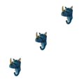 thumbnail image 1 of Wweixi Coat Hooks Easy To Install And Wide Application For Added In Daily Life Retro blue (rhino) 3Set, 1 of 6