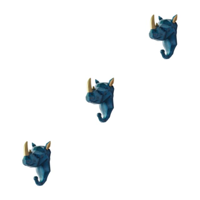 Wweixi Coat Hooks Easy To Install And Wide Application For Added In Daily Life Retro blue (rhino) 3Set
