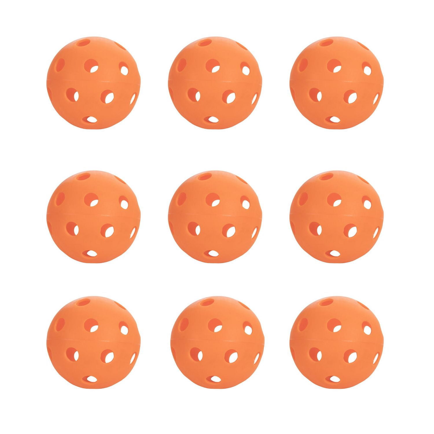 Onix Fuse Lot de 9 boules de pickleball d'intérieur Orange