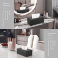 thumbnail image 3 of Tissue Box Cover Leather Retro Rectangular Multifunctional Napkin Holder, Modern Facial Tissue Pumping Paper Dispenser,black, 3 of 5