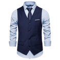 thumbnail image 1 of Gilet de Costume Smoking Formel pour Homme Automne Hiver, Veste Sans Manches, Veste, Pardessus, 1 of 3