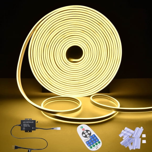 DELight Outdoor Waterproof 50 Feet LED Neon Rope Light AC 110-120V 2700K Warm White DSL001