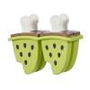 PEONAVET Ice Cream Mold Popsicle With 4 Pops, Ice Cream Molds Reusable Ice Makers Easy Release Popsicle Tray For DIY Ice Cream Homemade Ice