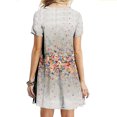 thumbnail image 4 of SMihono Robe d'Été Grande Taille pour Femmes 2023 Décontractée Unie Ample Manches Courtes Robe Ample Imprimé Floral Tournesol, 4 of 8