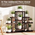 thumbnail image 4 of Gymax Étagère à Fleurs en Bois à 6 Niveaux Présentoir pour Plantes Étagère de Rangement Multifonctionnelle, 4 of 10
