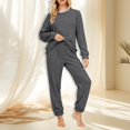 thumbnail image 2 of Ensembles de Pyjama pour Femmes Pyjama Uni pour Femmes Automne et Hiver Doux Demi-Polaire Plus Molleton Chaud Ensemble de Vêtements de Maison Haut de Gamme pour Femmes Pyjamas, 2 of 8