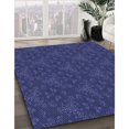 thumbnail image 3 of Ahgly Company Tapis d'Intérieur Lavable en Machine Carré Bleu Royal Transitionnel, 6 Pieds Carré, 3 of 7