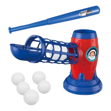 Lipstore Machine de Lancer de Baseball pour Enfants avec 5 Baseballs Machine de ting de Baseball Portable pour la Pratique de Baseball pour Divertissement Extérieur Électrique