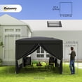 thumbnail image 3 of Outsunny 10'x10' Outdoor Pop Up Party Tent with Carrying Bag Black, 3 of 10