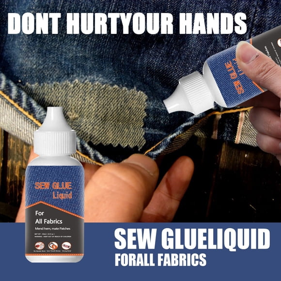 Washable Fabric Glue for Clothes Repair, 30ml Instant Bond Adhesive for Leather, Upholstery, and Home Decor, No-Iron Flexible Permanent Fabric Adhesive for Indoor and Outdoor Use