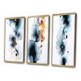 thumbnail image 3 of Designart « Heartbeat Rhapsody Turquoise and Gold Ink Cloud III » Peinture Abstraite Ensemble d'Art Mural Encadré de 3 - Ensemble de Toiles à Cadre Moderne Turquoise pour Déco de Salon, 3 of 6