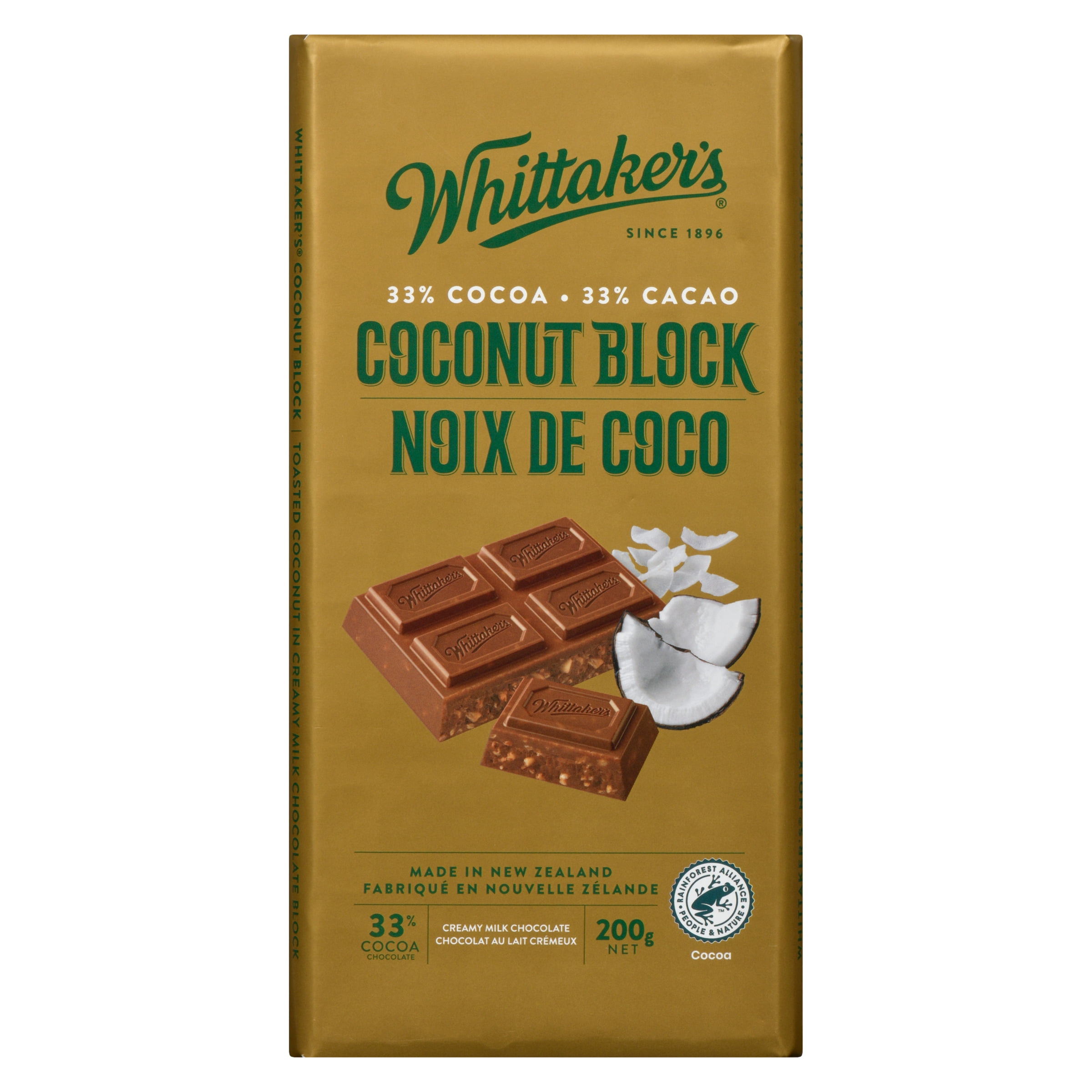 Bloc de noix de coco Whittaker, 200 grammes