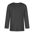 thumbnail image 2 of Hiiyo T-Shirt pour Homme Confortable Uni à Manches 3/4 T-Shirt Polyvalent Chandail T-Shirt, 2 of 6