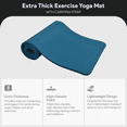 thumbnail image 2 of BalanceFrom Yoga Mat, 1" Extra Thick Exercise Pilates Workout Mat, Navy Blue, 2 of 6