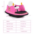 thumbnail image 2 of Gymax Voiture Tamponneuse 6 V pour Enfants, Jouet de Course à Rotation 360° avec Télécommande, Rose, 2 of 10