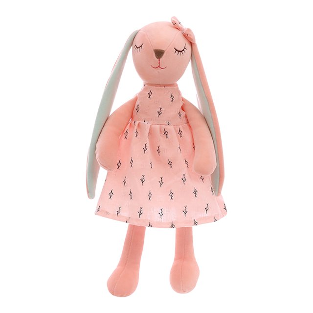 Mefallenssiah Créatif Rabbit Poupée en Peluche Ornement Mignon Rabbit Coussin en Peluche Longues Oreilles Rabbit Cadeau pour Enfants