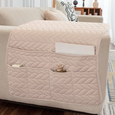 Housses d'Accoudoirs pour Sofa Résistantes à l'Eau, Housses d'Accoudoirs de Canapé avec Poches, Organisateur d'Accoudoirs de Sofa avec Poches pour Magazines, Housses d'Accoudoirs de Canapé Support de Télécommande, Organisateur d'Accoudoirs de Sofa pour Magazine