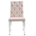 thumbnail image 3 of Chaise de salle à manger canadienne Roma beige, pieds argentés, 3 of 3