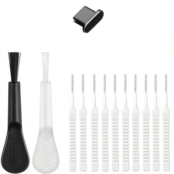 Product Category Cleaning Brush — Phone Port Cleaning Set for USB-C and Mobile Devices 14-Piece Portable Cleaning Brush Kit for Charging Ports Cameras Keyboards Adapts to Delicate Electronics