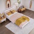 thumbnail image 4 of Aria Twin Solid Wood Modern Low Profile Platform Bed in White, 4 of 14
