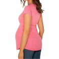 thumbnail image 4 of TIMIFIS T-Shirts de Maternité pour Femmes Été Manches Courtes T-Shirts Décontractés Amples Col Rond Plis devant T-Shirts de Grossesse - Printemps/été, 4 of 5