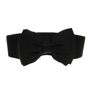 XZNGL Leather Waist Belt Women Fashion Bowknot Waistband Wide Elastic Stretch Waist Belt