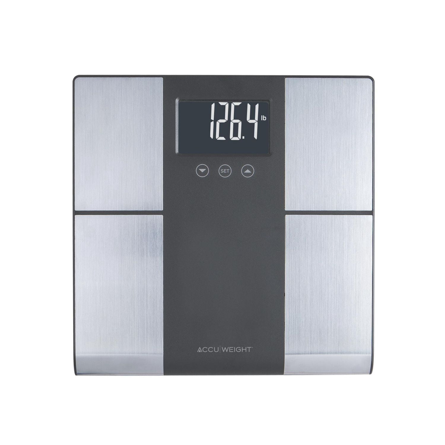 Accuweight Digital Body Analyser Scale, 500 lb Capacity, Stainless Steel, Model BS0875G