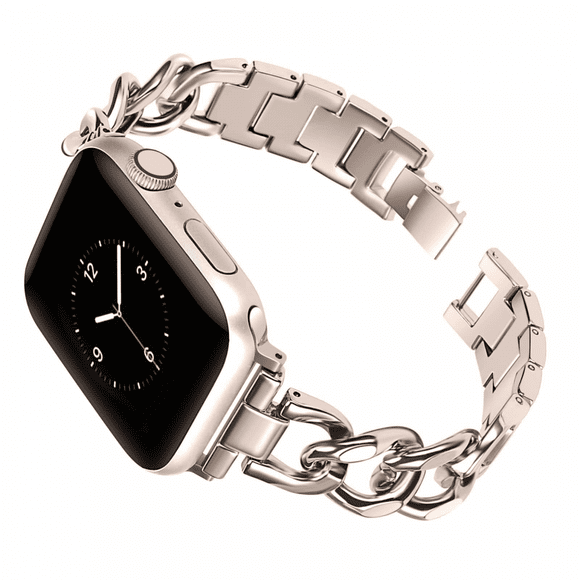 XIHAMA Watch Band Compatible with Apple Watch Strap 41mm 40mm 38mm 42mm 44mm  45mm 49MM Women's Denim Single Chain Iwatch Series 9 8 7 SE Sport Band