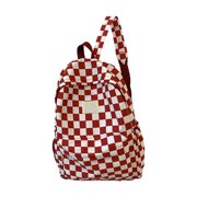 Btomtd Checkerboard Backpack Red Plaid School Bag Korean Style Backpack Casual School Backpack For Trendy Backpack Lightweight School Backpack Cute