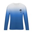thumbnail image 4 of RXIRUCGD T-Shirt à Col Rond pour Hommes, Décontracté, Mode, Imprimé, Manches Courtes, Chandail, Bleu, Taille : L, 4 of 5