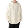 thumbnail image 1 of Innerwin Pullover Drawstring Mens Hoodies Sport Long Sleeve Casual Sweatshirt Apricot L, 1 of 3