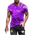 thumbnail image 1 of Birdeem Chemises pour Hommes Mode Hommes Confortables Imprimés Manches Courtes Col Rond Blouses Chemises, 1 of 12