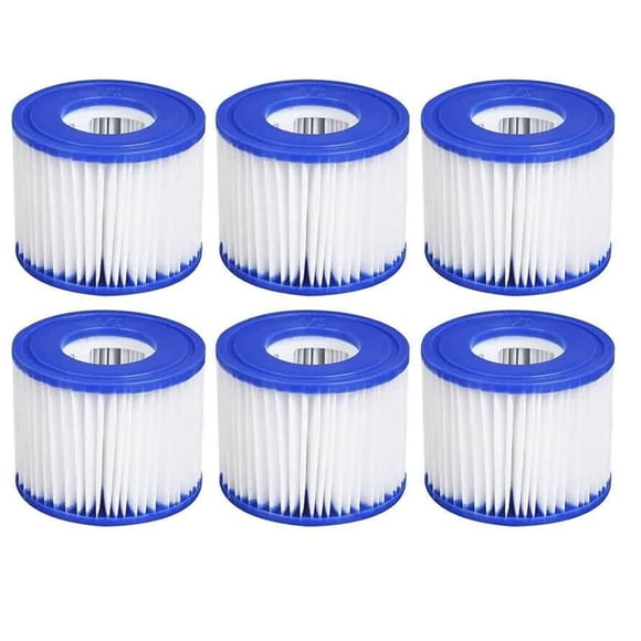 Pool Filter VI for Saluspa Spa Filter Pump Replacement Cartridge Type VI, Hot tub Filters VI for Lay-Z-Spa, for Coleman SaluSpa Filters 90352E Swimming Pool Filter 6 pcs