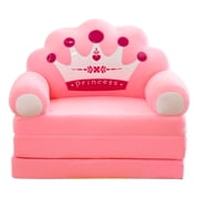 Plush Folding Children's Sofa Backrest Armchair 2 In 1 Folding Children's Sofa Cute Cartoon Lazy Sofa Without Padding Or Padding Core