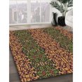 thumbnail image 3 of Ahgly Tapis d'Intérieur Lavable en Machine Carré Transitionnel Brun Cannelle, 3 Pieds Carré, 3 of 7