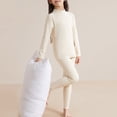 thumbnail image 4 of LUOGENLI Tout-Petits Enfants Filles Garçons Doux Confortable Uni Raglan Vêtements de Nuit Ensemble 2 Pcs Tenues Maxi pour Garçons Été Blanc Beige Plus de 14, 4 of 4
