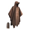 thumbnail image 4 of lionlar Poncho de Pluie à Capuche Imperméable Réutilisable avec Poche Veste à Manches Longues pour l'Extérieur Brun, 4 of 9