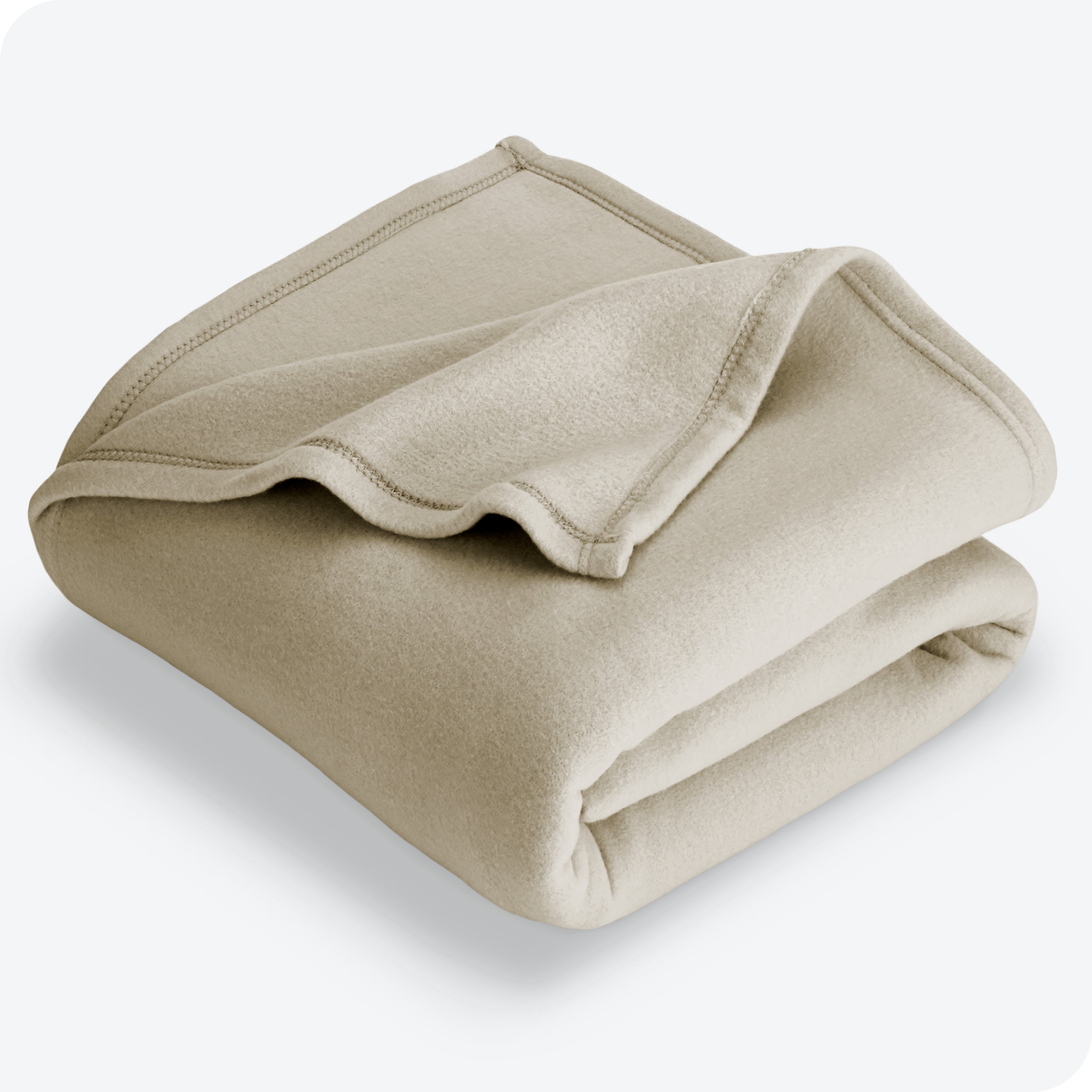 Bare Home Polar Fleece Bed Blanket - Lightweight - Premium Fleece - Throw, Oyster