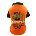 thumbnail image 2 of Halloween Pets Fashion T-Shirt Pumpkin Spider Skull Patterns Print  Neck Short Sleeve Pullover, 2 of 8