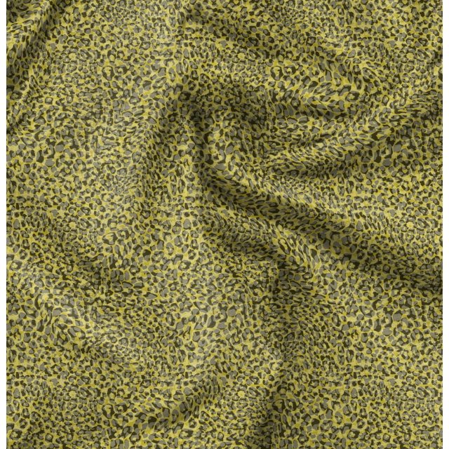 Soimoi Poly Georgette Fabric Leopard Animal Skin Printed Craft Fabric by The Yard 52 Inch Wide