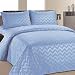thumbnail image 3 of Collection Chevron Beverly Hills 1800 Series, Ensemble de Draps Uni Ultra Doux et Résistant aux Plis (Simple, Bleu), 3 of 3
