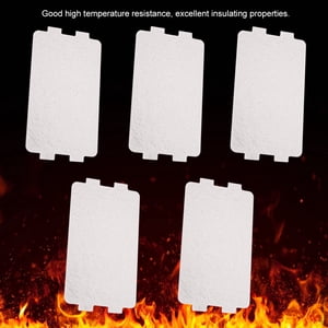Yunxwd Pack of 5 Microwave Oven Glimmer Plate, Microwave Oven Mica Disc Blade Replacement Parts Mica Plate Repair Accessories for All Microwave Ovens, 116 x 64 mm